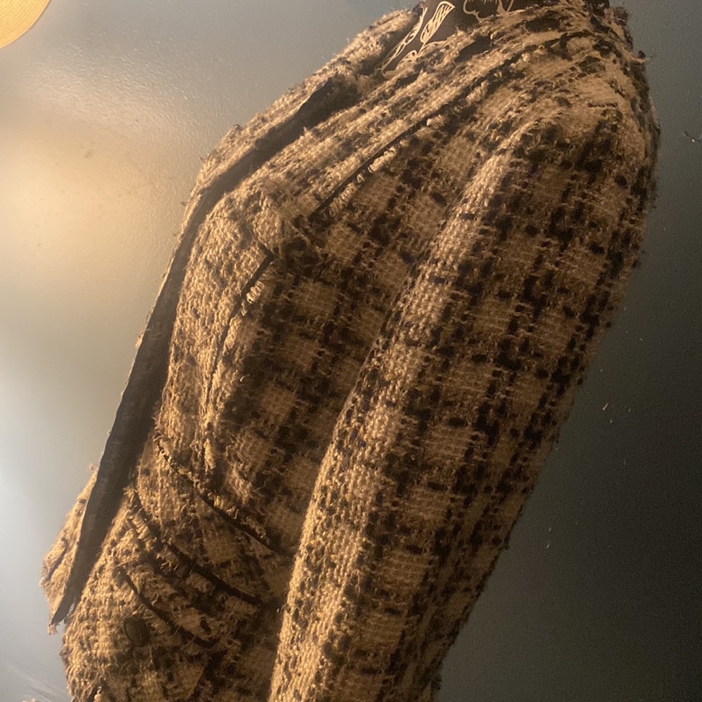 Tweed Front Button Blazer Jacket - Picture 2 of 11